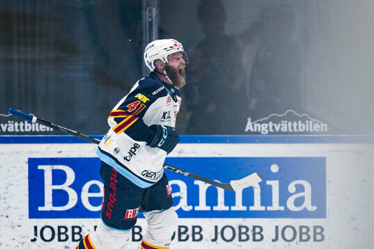 Djurgårdens Patrick Thoresen jublar