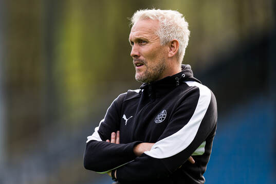 Jørgen Isnes, head coach of Strømsgodset, ahead of the Eliteserien match between Strømsgodset and Brann on April 21, 2025 in Drammen. 