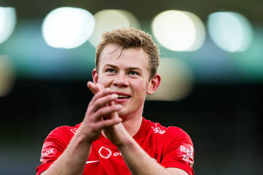 Aune Heggebø of Brann celebrates