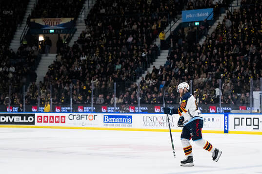 Djurgårdens Linus Klasen jublar