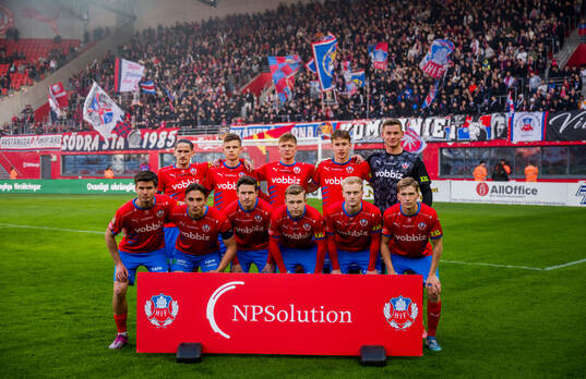 Helsingborgs startelva poserar för en lagbild
