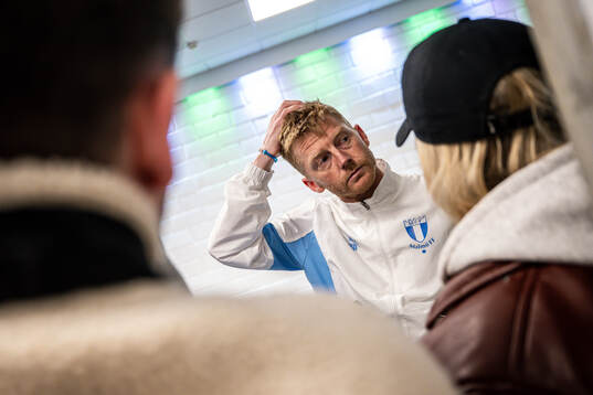 Malmö FFs Anders Christiansen i mixade zonen