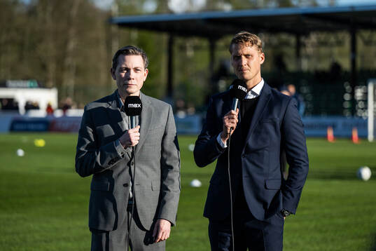 Niklas Jarelind, kommentator hos Max, och Pär Hansson,