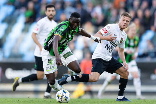 GAIS Ibrahim Diabate och Brommapojkarnas Wilmer Odefalk