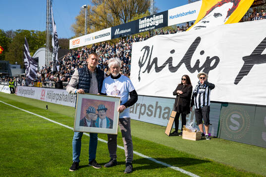 Landskronas tidigare lagkapten Philip Andersson hyllas