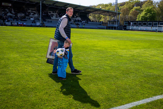 Landskronas tidigare lagkapten Philip Andersson hyllas