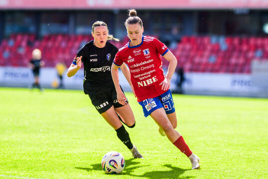 Växjö DFFs Larkin Russel och Vittsjös Julia Tunturi