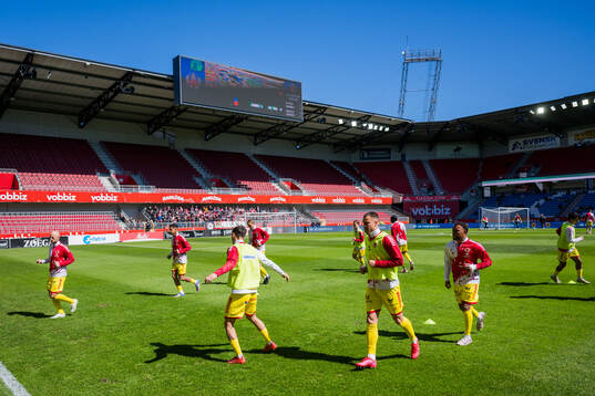 Kalmar spelare värmer upp