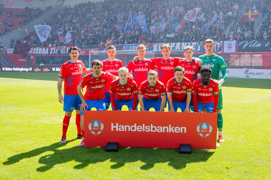 Helsingborgs startelva poserar för en lagbild