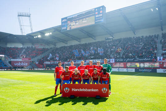 Helsingborgs startelva poserar för en lagbild