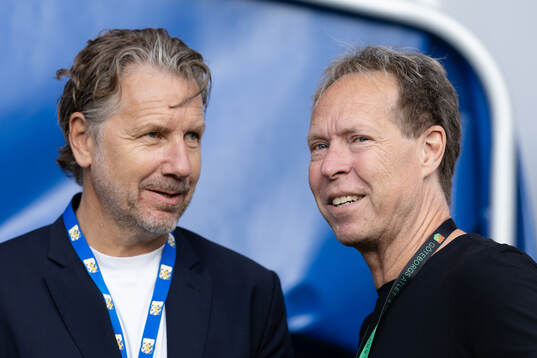 IFK Göteborgs fotbollschef Jesper Jansson och GAIS player manager Nicklas Karlström