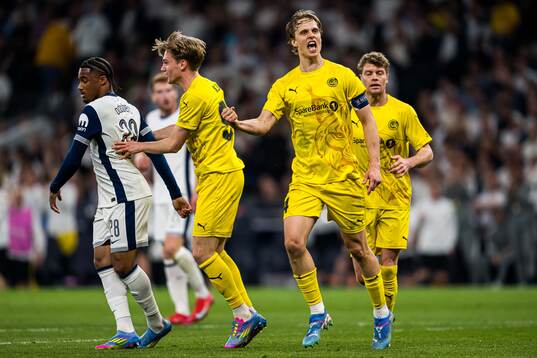 Ulrik Saltnes of Bodø/Glimt celebrates after scoring the 3-1 goal