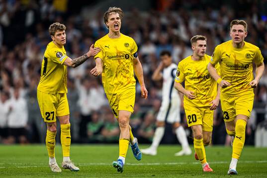 Ulrik Saltnes of Bodø/Glimt celebrates after scoring the 3-1 goal