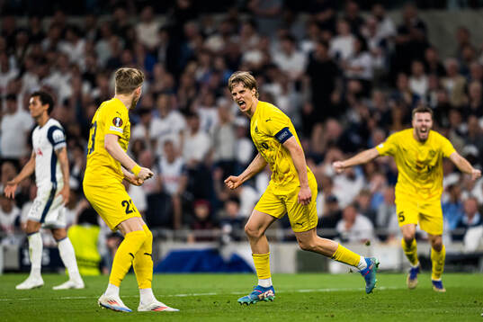 Ulrik Saltnes of Bodø/Glimt celebrates