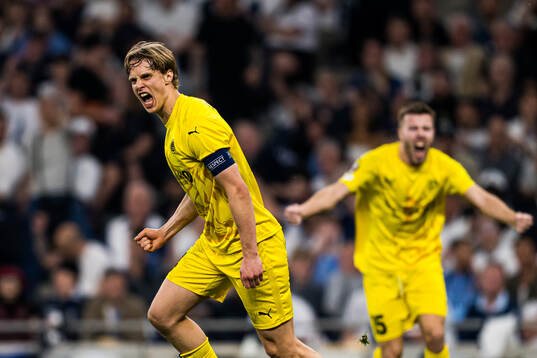 Ulrik Saltnes of Bodø/Glimt celebrates
