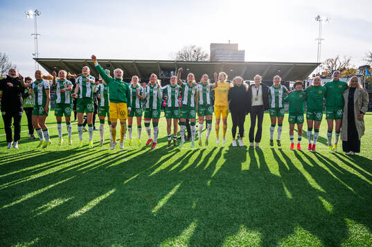 Hammarbys spelare jublar