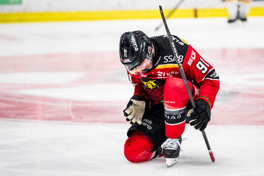 Luleås Brian O'neill jublar efter 5-1