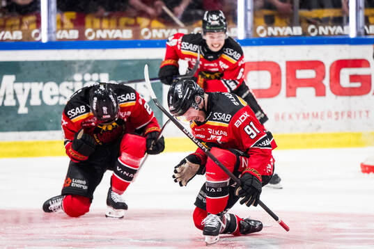 Luleås Brian O'neill jublar efter 5-1