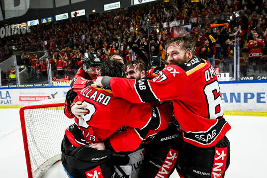 Luleås spelare jublar