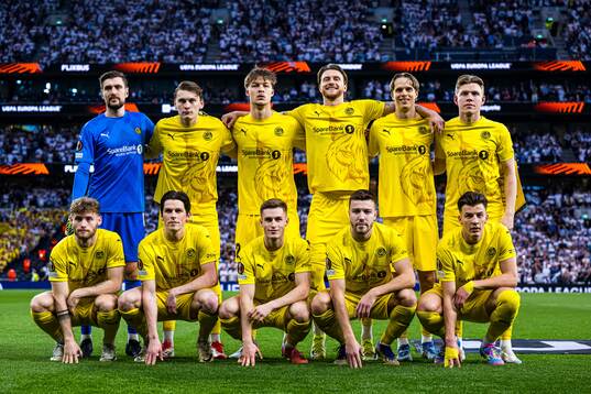 The starting eleven of Bodø/Glimt, from the top left;