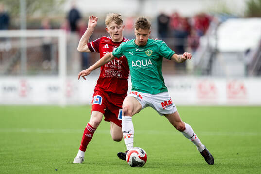 Skövde AIKs Elias Nordström och Jönköpings Södras Olle