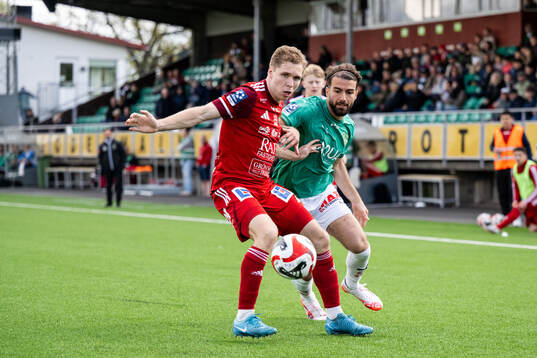 Skövde AIKs Samuel Sörman och Jönköpings Södras Anmar