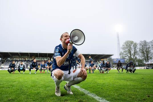 Halmstads Joel Allansson jublar