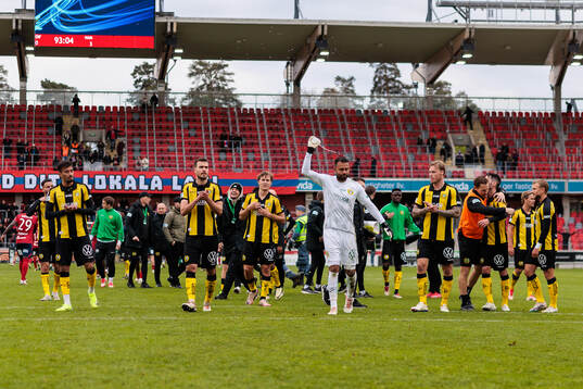 Hammarbys spelare jublar