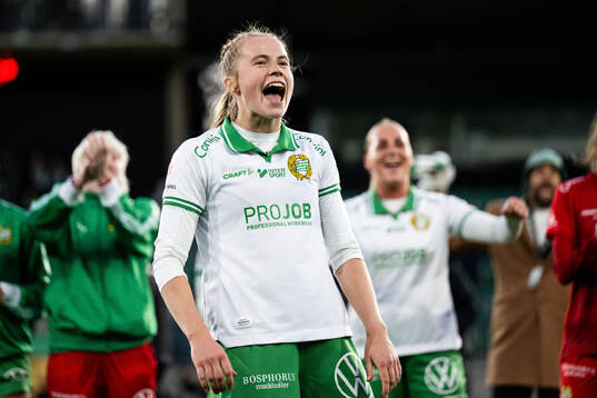 Hammarbys Julie Blakstad jublar