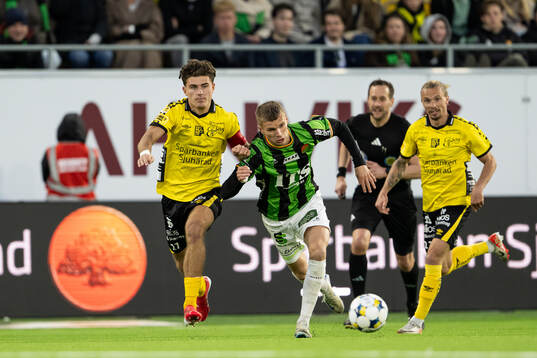 Elfsborgs Besfort Zeneli och GAISs Lucas Hedlund