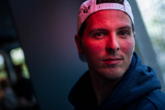 Isac Lundeström of Sweden poses for a portrait at a press