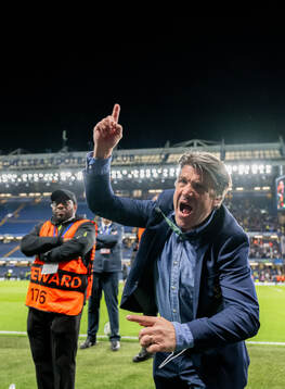 Sports director Bosse Andersson of Djurgården celebrates