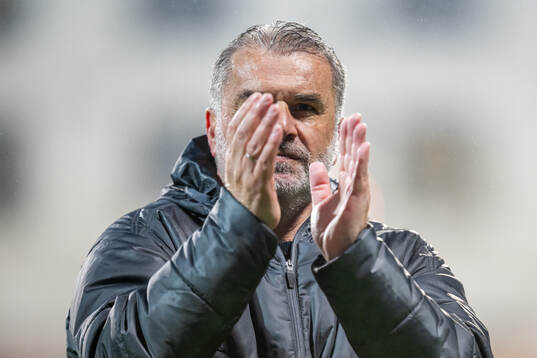 Head coach Ange Postecoglou of Tottenham Hotspur celebrates