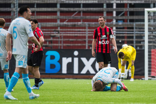 Halmstads Ludvig Arvidsson har ont