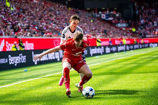 Marius Sivertsen Broholm of Rosenborg and Thore Pedersen of Brann