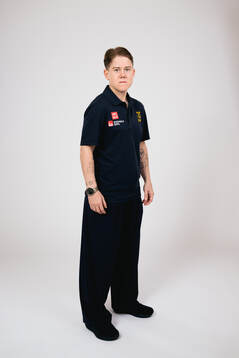 Ice hockey athlete Lisa Johansson of Sweden poses for a