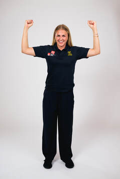 Ice hockey athlete Sofie Lundin of Sweden poses for a