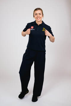 Ice hockey athlete Linnéa Johansson of Sweden poses for a