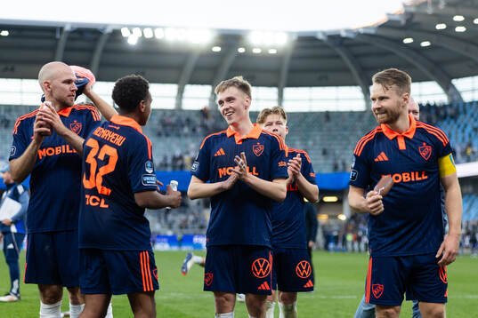 Djurgårdens spelare jublar