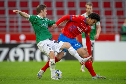 Brages Gustav Berggren och Helsingborgs Milan Silva Rasmussen