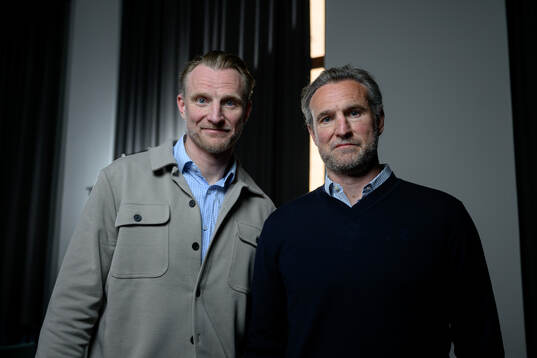 Staffan Kronwall and Niklas Kronwall pose for a portrait