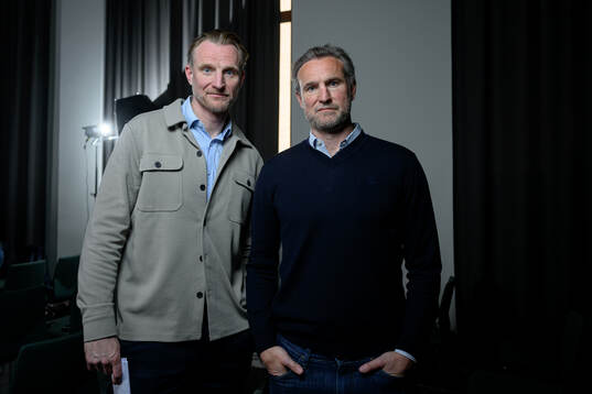 Staffan Kronwall and Niklas Kronwall pose for a portrait