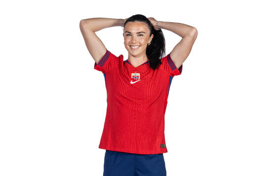 Ingrid Syrstad Engen of the Norwegian women's national football team poses for a portrait