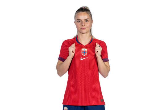 Emilie Woldvik of the Norwegian women's national football team poses for a portrait