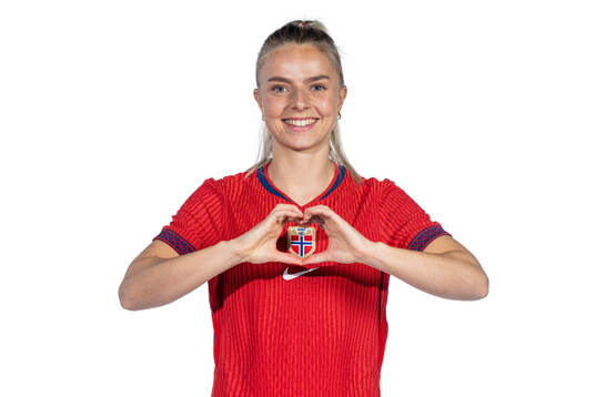 Emilie Woldvik of the Norwegian women's national football team poses for a portrait