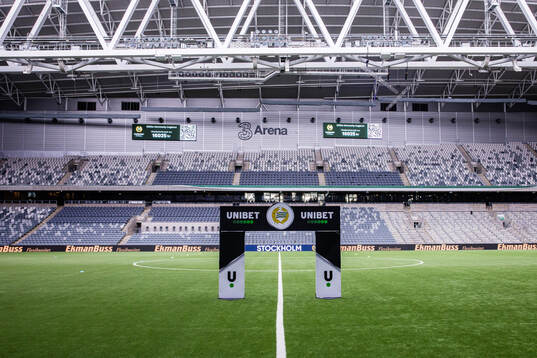 Reklam för Unibet på 3Arena