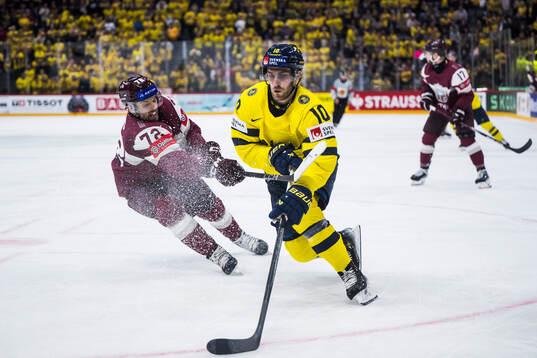 Janis Jaks of Latvia and Alexander Wennberg of Sweden
