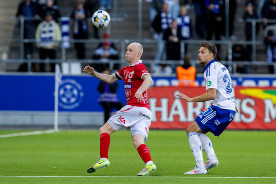 Degerfors Marcus Rafferty och IFK Norrköpings Anton