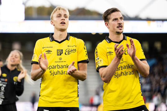 Leo Östman och Simon Olsson jublar