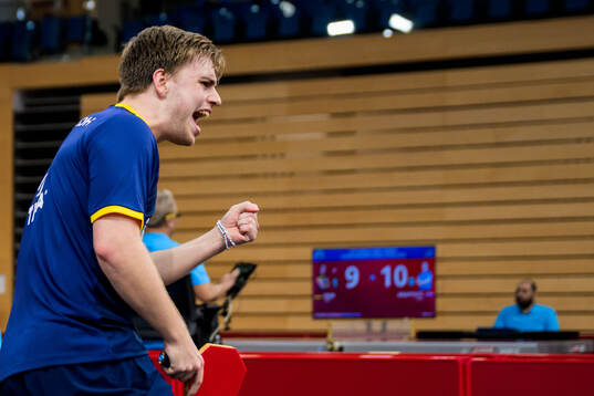 Truls Möregård of Sweden celebrates